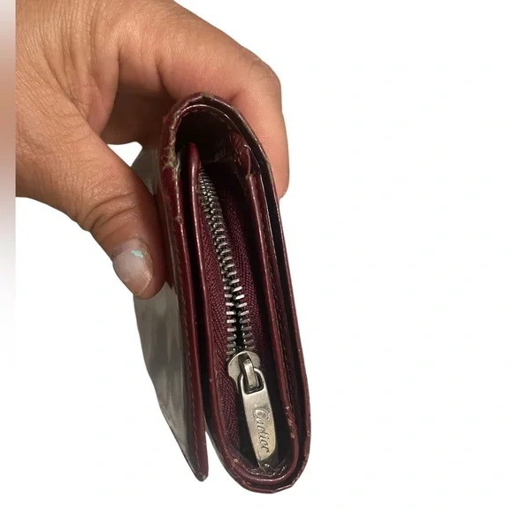 💜💚Cartier Burgundy Leather Wallet. - Picture 6 of 11